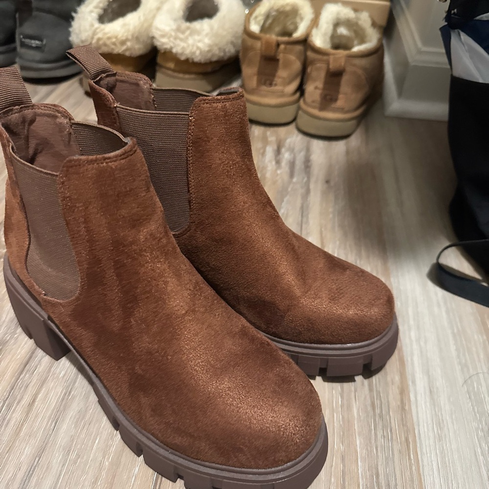 Brown Suede Ankle Boots